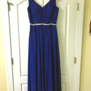 floor length chiffon overlay dress
